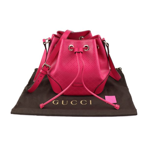 2325093008157 8 Gucci Bright Diamante Shoulder Pink Bucket Bag