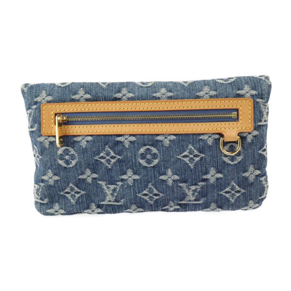 2326013010114 3 Louis Vuitton Pochette Plat Clutch Bag Denim Blue