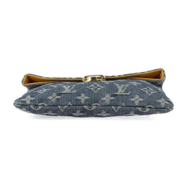 2326013010114 4 Louis Vuitton Pochette Plat Clutch Bag Denim Blue