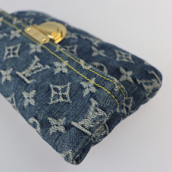 2326013010114 6 Louis Vuitton Pochette Plat Clutch Bag Denim Blue