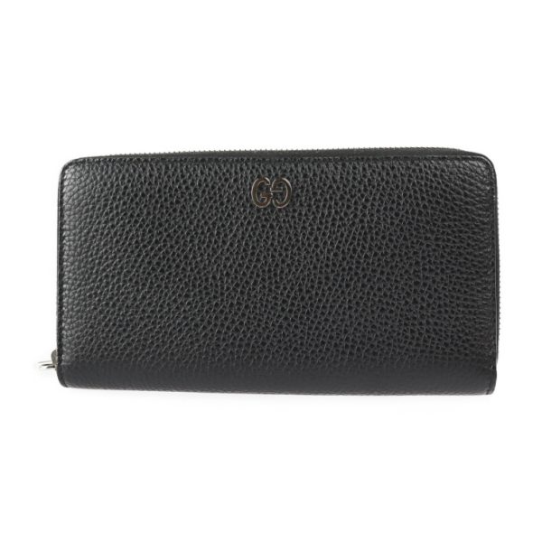 2326013010119 1 Gucci Long Wallet Leather Black Silver Hardware