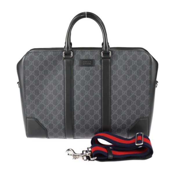 2326103007212 1 Gucci Business Bag GG Supreme Leather Gray Black