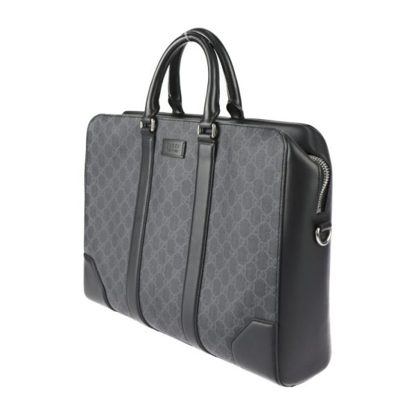 2326103007212 2 Gucci Business Bag GG Supreme Leather Gray Black