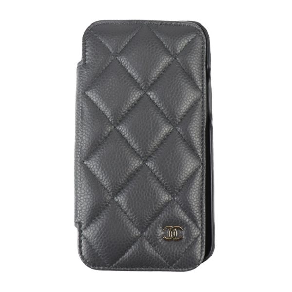 2326103010194 1 Chanel Iphone Mobile Cover Case Caviar Skin Gray