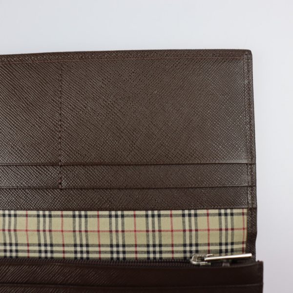 2327013001131 6 Burberry Leather Bifold Wallet Brown