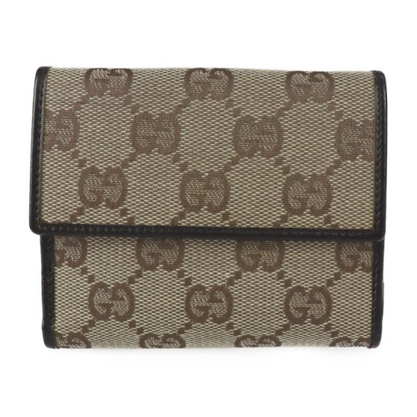 2327033007240 3 Gucci Horsebit Bifold Wallet GG Canvas Beige Brown