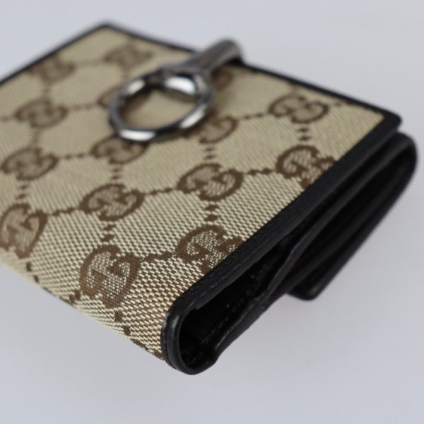 2327033007240 5 Gucci Horsebit Bifold Wallet GG Canvas Beige Brown