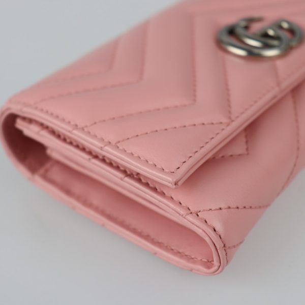 2327033008216 5 Gucci GG Marmont Bifold Wallet Leather Pink