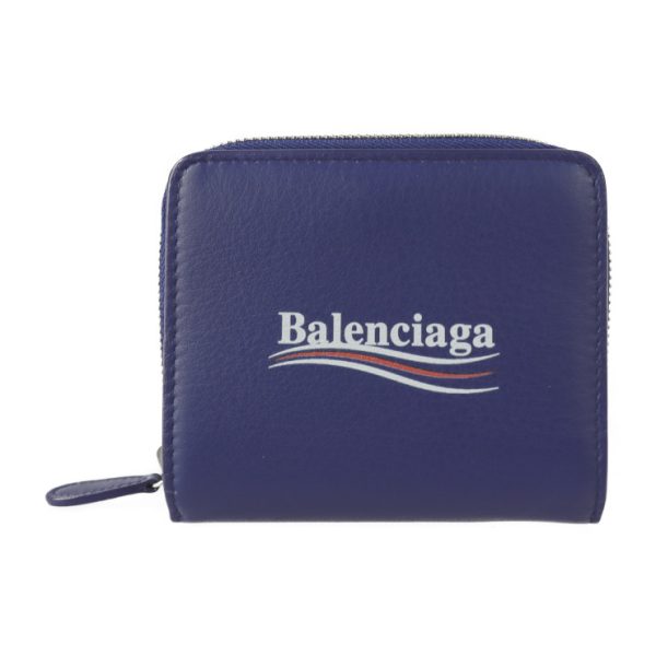 2327033008219 1 Balenciaga Everyday Calf Leather Bifold Wallet Blue