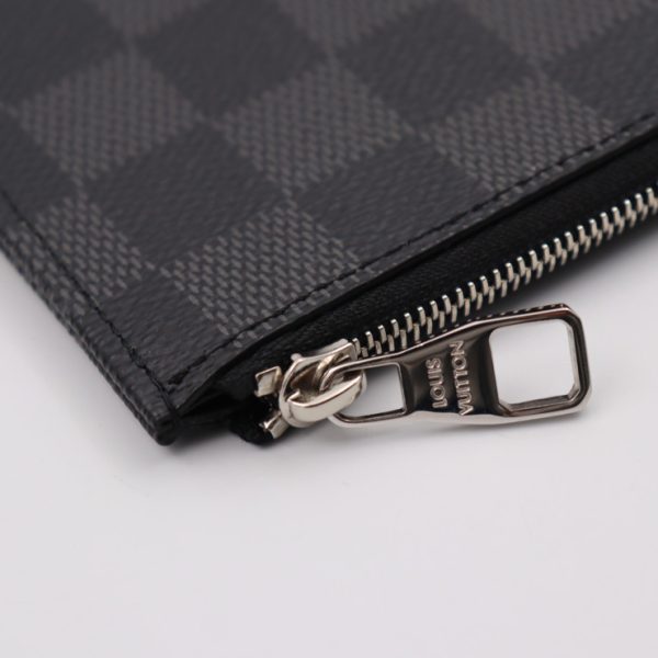 2327043010142 7 Louis Vuitton Portomone NM Coin Case Black Gray