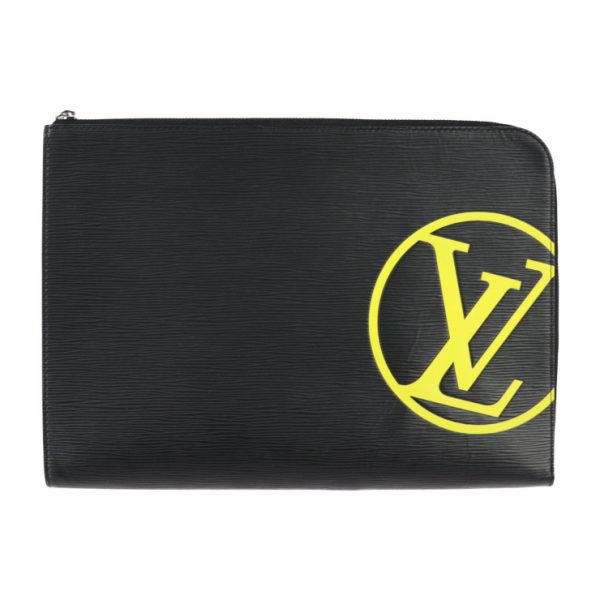 2327113007206 1 Louis Vuitton Pochette GM Clutch Bag Black Yellow