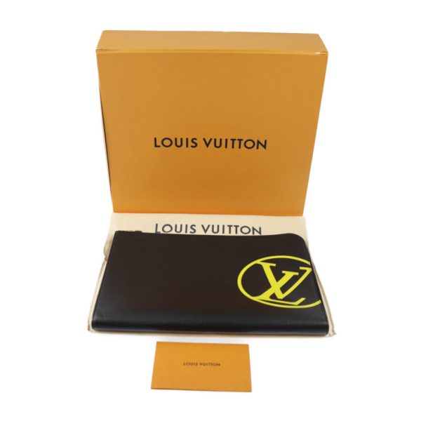 2327113007206 10 Louis Vuitton Pochette GM Clutch Bag Black Yellow