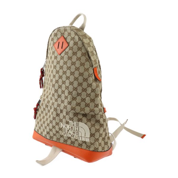 2327113007207 2 Gucci The North Face GG Backpack Beige Orange