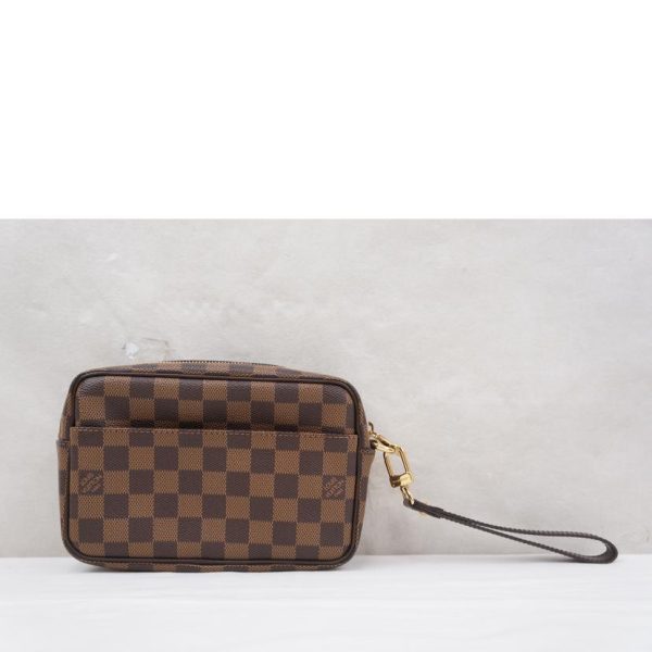 23276 2 Louis Vuitton Pochette Bier Damier Wallet Brown