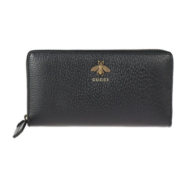 2328053008223 1 Gucci Animalier Long Wallet Leather Black