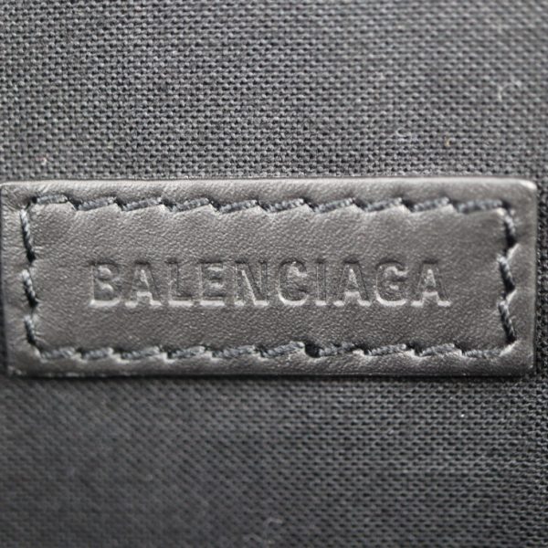 2328093007195 7 Balenciaga Navy Clip M Canvas Leather Clutch Bag Natural Black