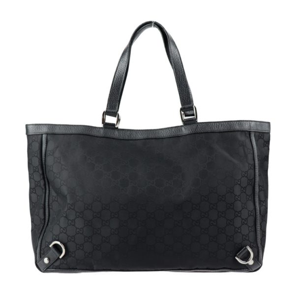 2328093010179 3 Gucci Abbey Tote Bag GG Nylon Leather Black