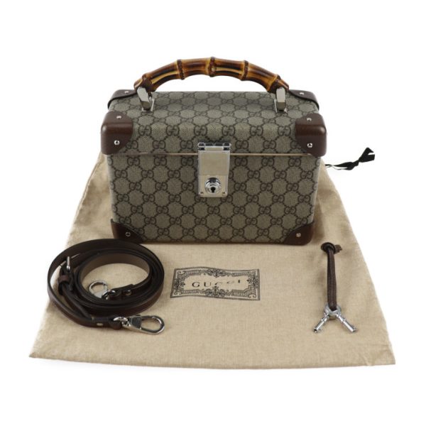 2328123007129 11 Gucci Globe trotter GG Beauty Handbag Beige Brown