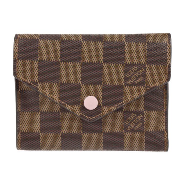 2329063007133 1 Louis Vuitton Wallet Ebene Brown Rose Ballerine