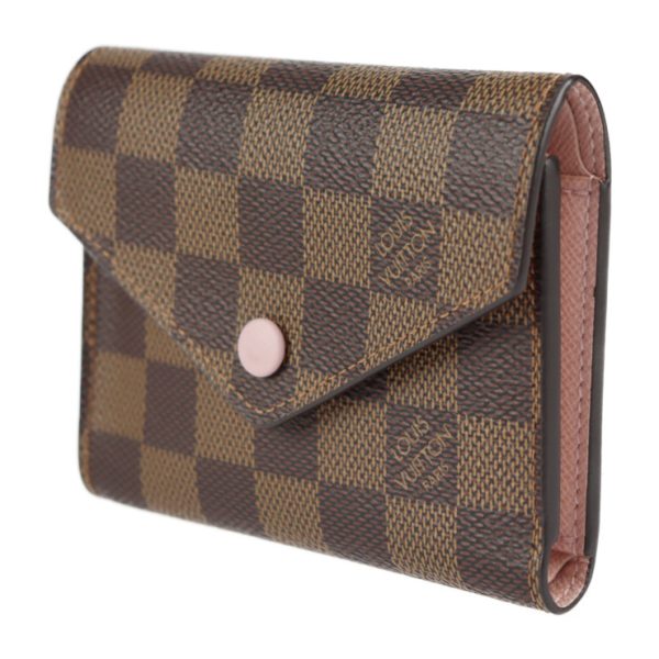 2329063007133 2 Louis Vuitton Wallet Ebene Brown Rose Ballerine