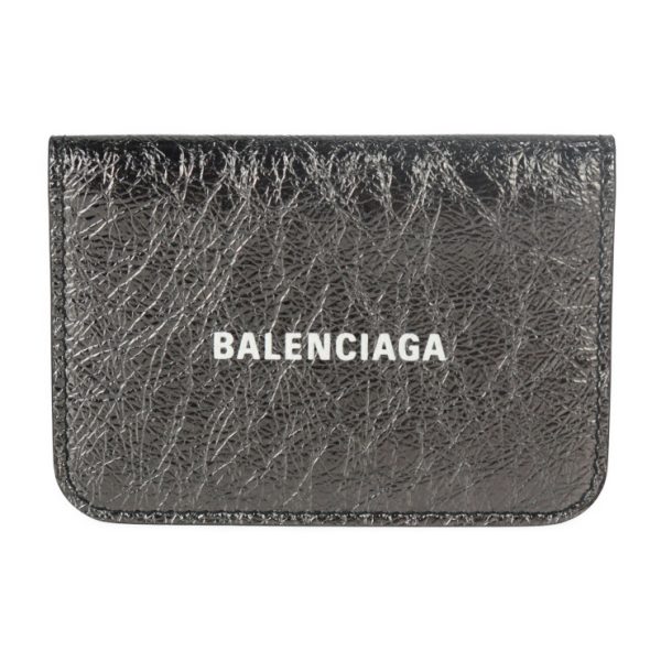 2330033007263 1 Balenciaga Everyday Leather Card Case Gunmetal Black