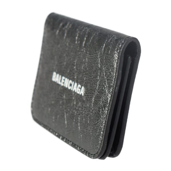 2330033007263 2 Balenciaga Everyday Leather Card Case Gunmetal Black