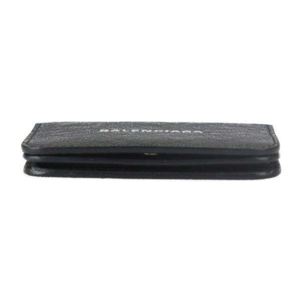 2330033007263 4 Balenciaga Everyday Leather Card Case Gunmetal Black