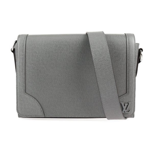 2330083007155 1 Louis Vuitton Messenger Shoulder Bag Taiga Gray