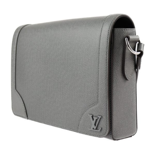 2330083007155 2 Louis Vuitton Messenger Shoulder Bag Taiga Gray