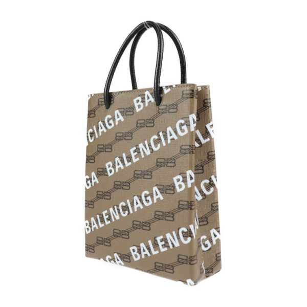 2330083007157 2 Balenciaga Large Shopping Bag BB Monogram Canvas Beige Brown