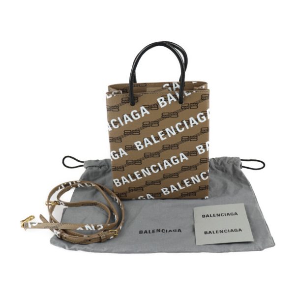 2330083007157 9 Balenciaga Large Shopping Bag BB Monogram Canvas Beige Brown