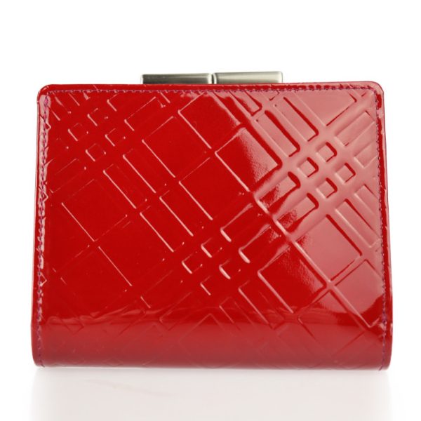 2331053002249 1 Burberry Plaid Enamel Bifold Wallet Red