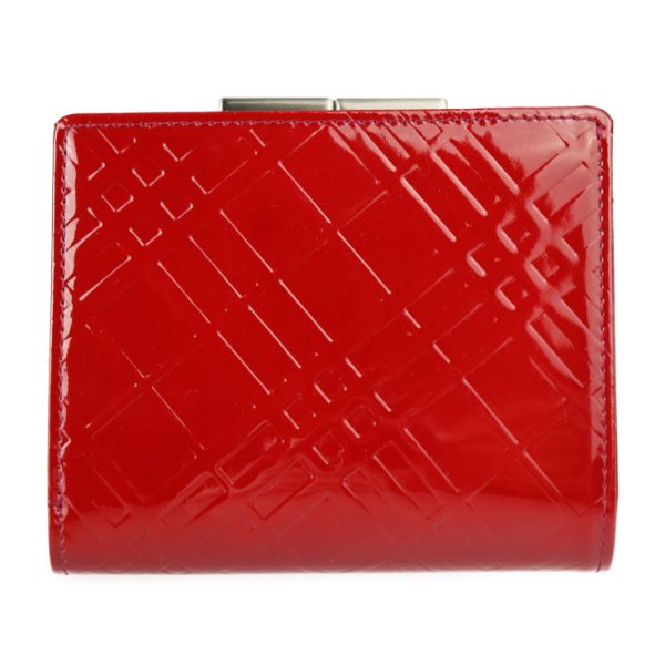 2331053002249 3 Burberry Plaid Enamel Bifold Wallet Red