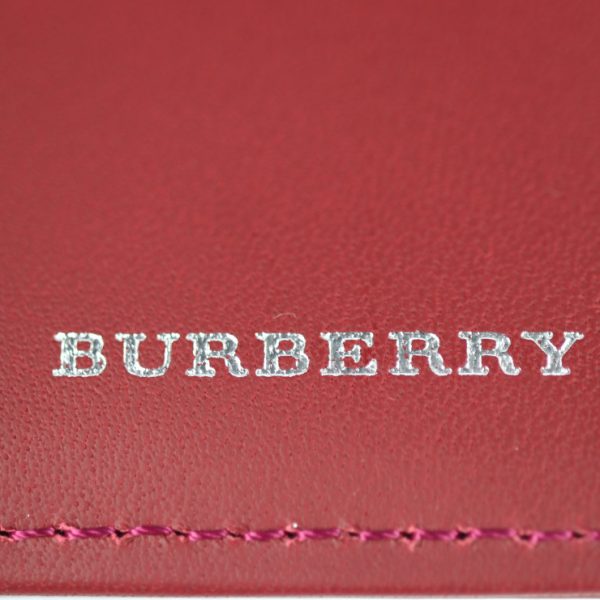 2331053002249 9 Burberry Plaid Enamel Bifold Wallet Red