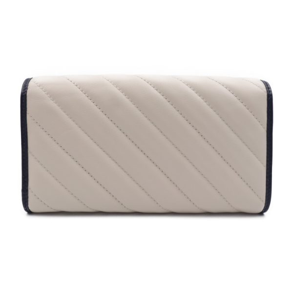 2331073007176 3 Gucci Continental GG Marmont Wallet White Navy