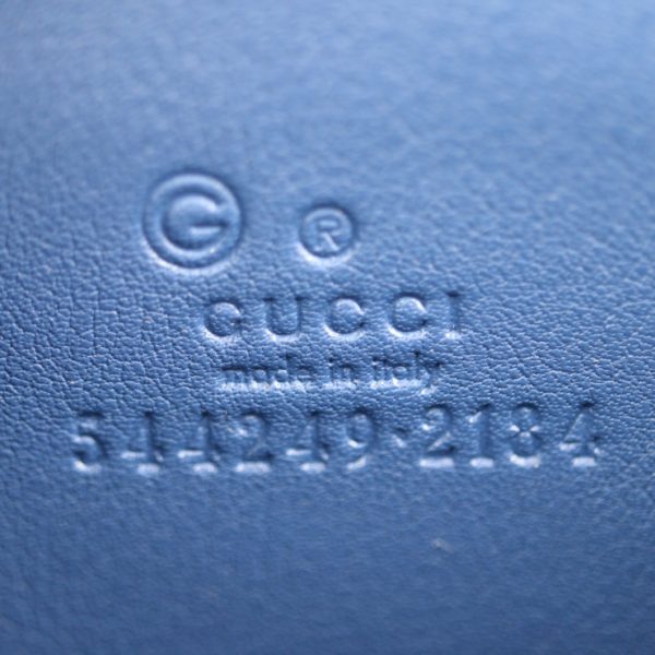 2331083007171 8 Gucci Micro Coin Case Leather Blue Round Zipper