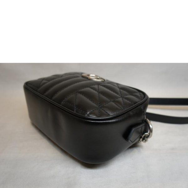 23336 3 Gucci GG Marmont Quilted Leather Shoulder Bag Black