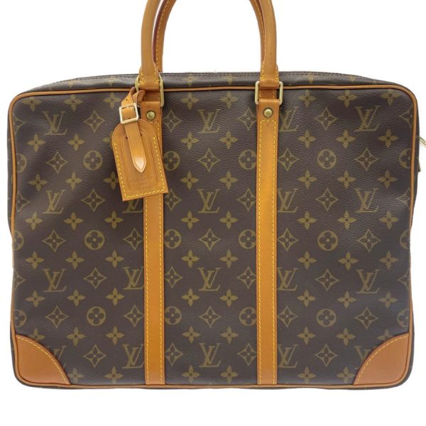 233841 4 LOUIS VUITTON Monogram PVC Porte de Cumin Voyage Business Bag Brown