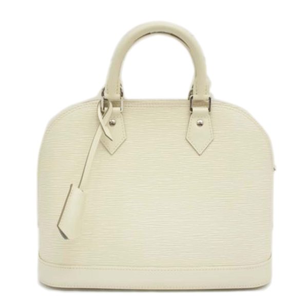 23467 1 Louis Vuitton Alma Epi Satchel Bag White