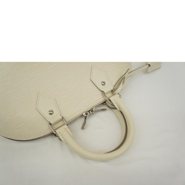 23467 4 Louis Vuitton Alma Epi Satchel Bag White