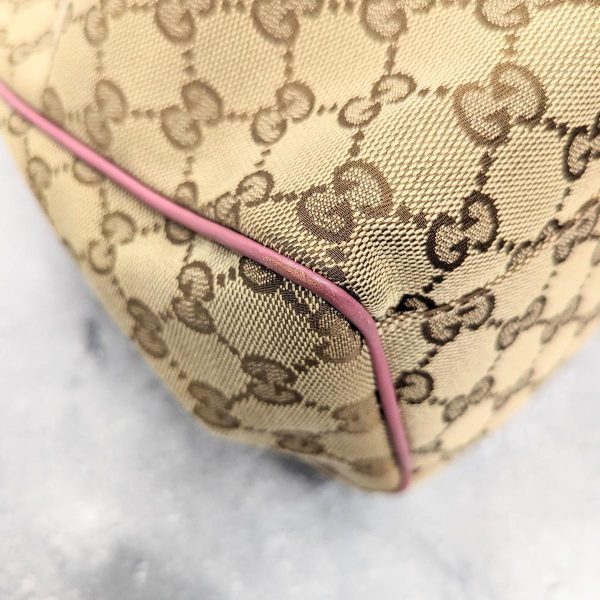 234 08 Gucci Sookie GG Canvas Tote Bag Beige Pink