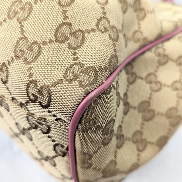 234 09 Gucci Sookie GG Canvas Tote Bag Beige Pink