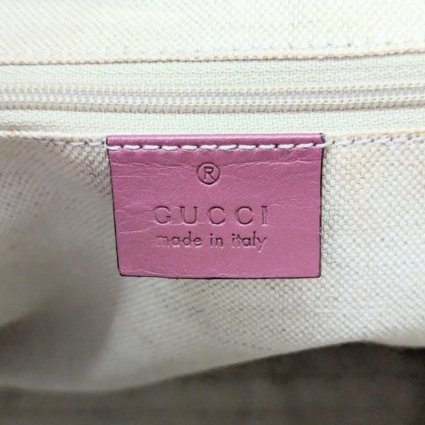 234 11 Gucci Sookie GG Canvas Tote Bag Beige Pink