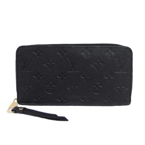 23542 1 Louis Vuitton Round Zipper Long Wallet Monogram Empreinte Noir