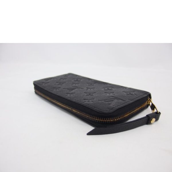 23542 3 Louis Vuitton Round Zipper Long Wallet Monogram Empreinte Noir