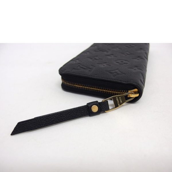 23542 7 Louis Vuitton Round Zipper Long Wallet Monogram Empreinte Noir