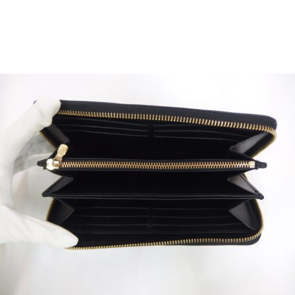 23763 4 Louis Vuitton Zippy Wallet Noir Gold