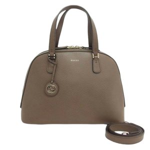 23794 1 Burberry Outlet Leather Handbag Brown