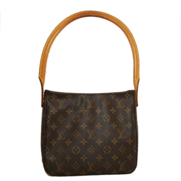 23855 1 Louis Vuitton Looping Monogram Shoulder Bag Brown