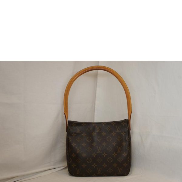 23855 2 Louis Vuitton Looping Monogram Shoulder Bag Brown